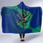 Torres Strait Islanders Fiery Wind Dance Drum Hooded Blanket Indigenous Australian Tribal Warrior Musical Culture Art