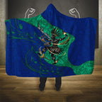 Torres Strait Islanders Fiery Wind Dance Drum Hooded Blanket Indigenous Australian Tribal Warrior Musical Culture Art