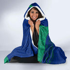 Torres Strait Islanders Fiery Wind Dance Drum Hooded Blanket Indigenous Australian Tribal Warrior Musical Culture Art