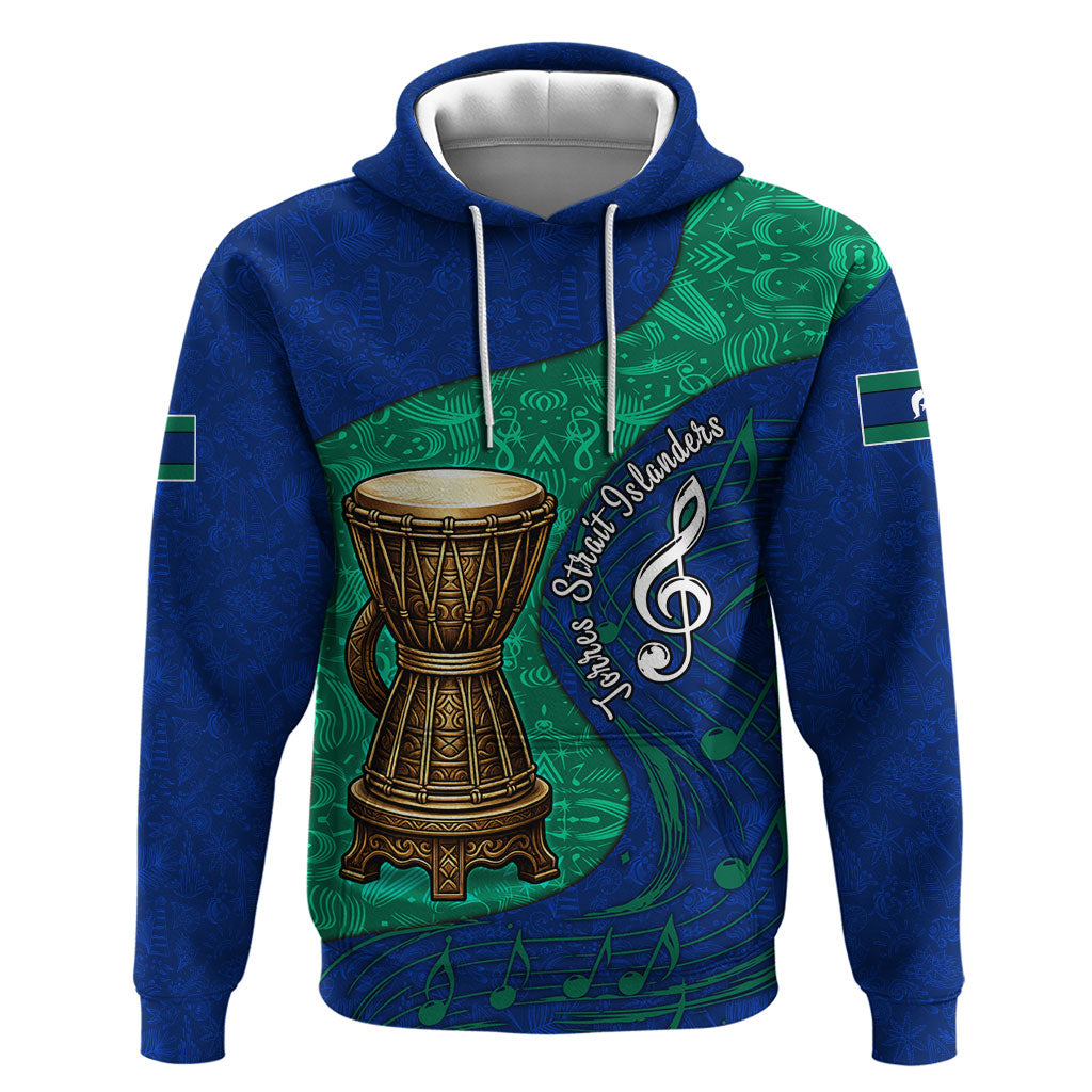 Torres Strait Islanders Fiery Wind Dance Drum Hoodie Indigenous Australian Tribal Warrior Musical Culture Art