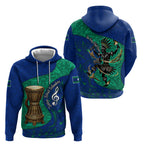 Torres Strait Islanders Fiery Wind Dance Drum Hoodie Indigenous Australian Tribal Warrior Musical Culture Art