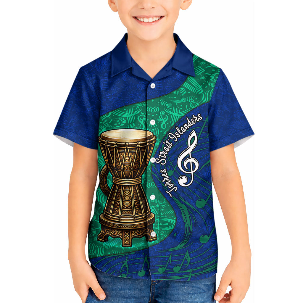 Torres Strait Islanders Fiery Wind Dance Drum Kid Hawaiian Shirt Indigenous Australian Tribal Warrior Musical Culture Art