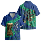 Torres Strait Islanders Fiery Wind Dance Drum Kid Hawaiian Shirt Indigenous Australian Tribal Warrior Musical Culture Art