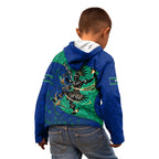 Torres Strait Islanders Fiery Wind Dance Drum Kid Hoodie Indigenous Australian Tribal Warrior Musical Culture Art