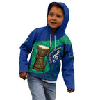 Torres Strait Islanders Fiery Wind Dance Drum Kid Hoodie Indigenous Australian Tribal Warrior Musical Culture Art