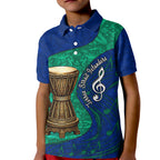 Torres Strait Islanders Fiery Wind Dance Drum Kid Polo Shirt Indigenous Australian Tribal Warrior Musical Culture Art