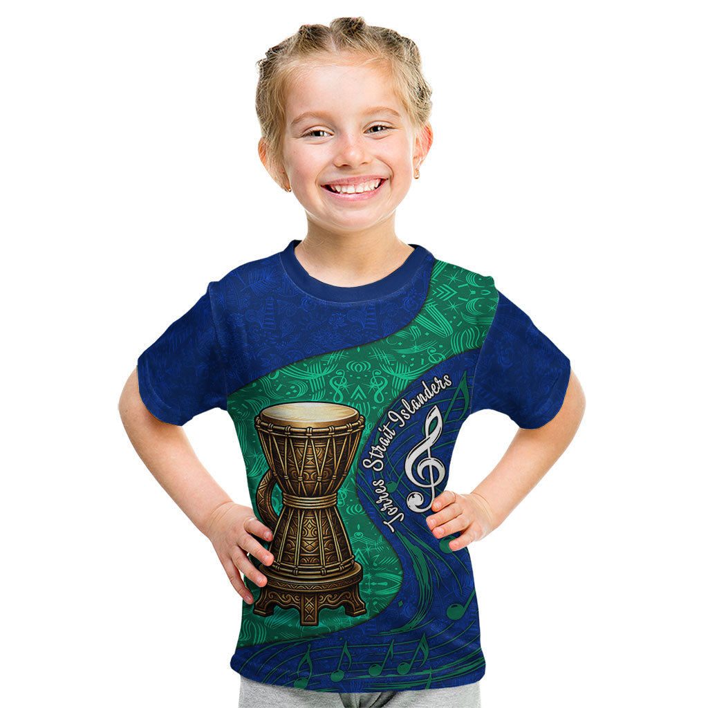 Torres Strait Islanders Fiery Wind Dance Drum Kid T Shirt Indigenous Australian Tribal Warrior Musical Culture Art