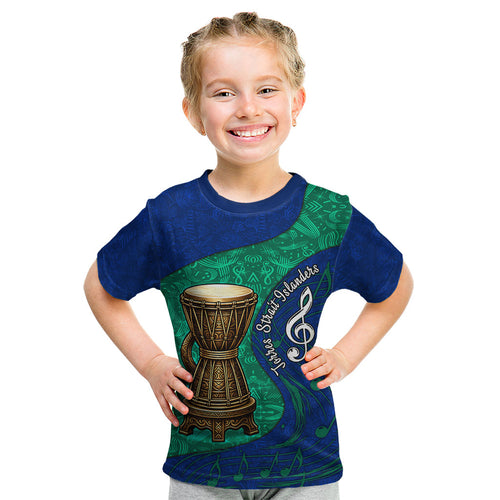 Torres Strait Islanders Fiery Wind Dance Drum Kid T Shirt Indigenous Australian Tribal Warrior Musical Culture Art