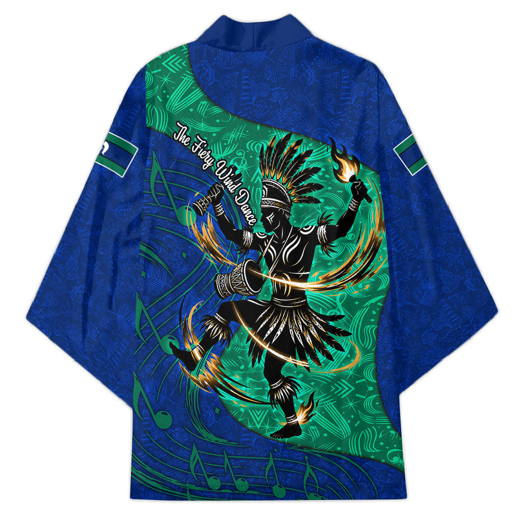 Torres Strait Islanders Fiery Wind Dance Drum Kimono Indigenous Australian Tribal Warrior Musical Culture Art