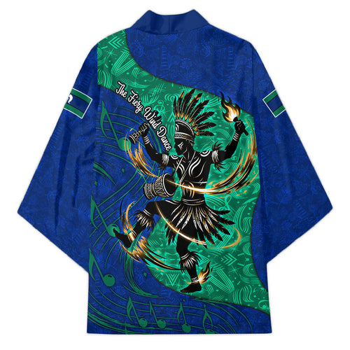 Torres Strait Islanders Fiery Wind Dance Drum Kimono Indigenous Australian Tribal Warrior Musical Culture Art