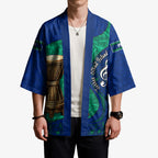 Torres Strait Islanders Fiery Wind Dance Drum Kimono Indigenous Australian Tribal Warrior Musical Culture Art