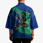 Torres Strait Islanders Fiery Wind Dance Drum Kimono Indigenous Australian Tribal Warrior Musical Culture Art