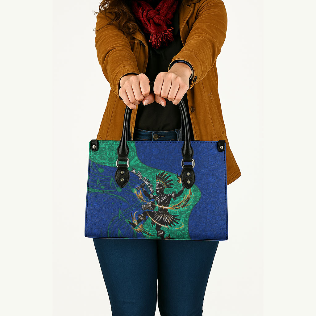 Torres Strait Islanders Fiery Wind Dance Drum Leather Bag Indigenous Australian Tribal Warrior Musical Culture Art