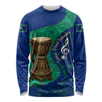 Torres Strait Islanders Fiery Wind Dance Drum Long Sleeve Shirt Indigenous Australian Tribal Warrior Musical Culture Art