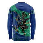 Torres Strait Islanders Fiery Wind Dance Drum Long Sleeve Shirt Indigenous Australian Tribal Warrior Musical Culture Art