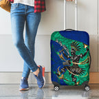 Torres Strait Islanders Fiery Wind Dance Drum Luggage Cover Indigenous Australian Tribal Warrior Musical Culture Art