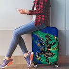 Torres Strait Islanders Fiery Wind Dance Drum Luggage Cover Indigenous Australian Tribal Warrior Musical Culture Art