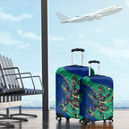 Torres Strait Islanders Fiery Wind Dance Drum Luggage Cover Indigenous Australian Tribal Warrior Musical Culture Art