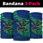 Torres Strait Islanders Fiery Wind Dance Drum Neck Gaiter Indigenous Australian Tribal Warrior Musical Culture Art