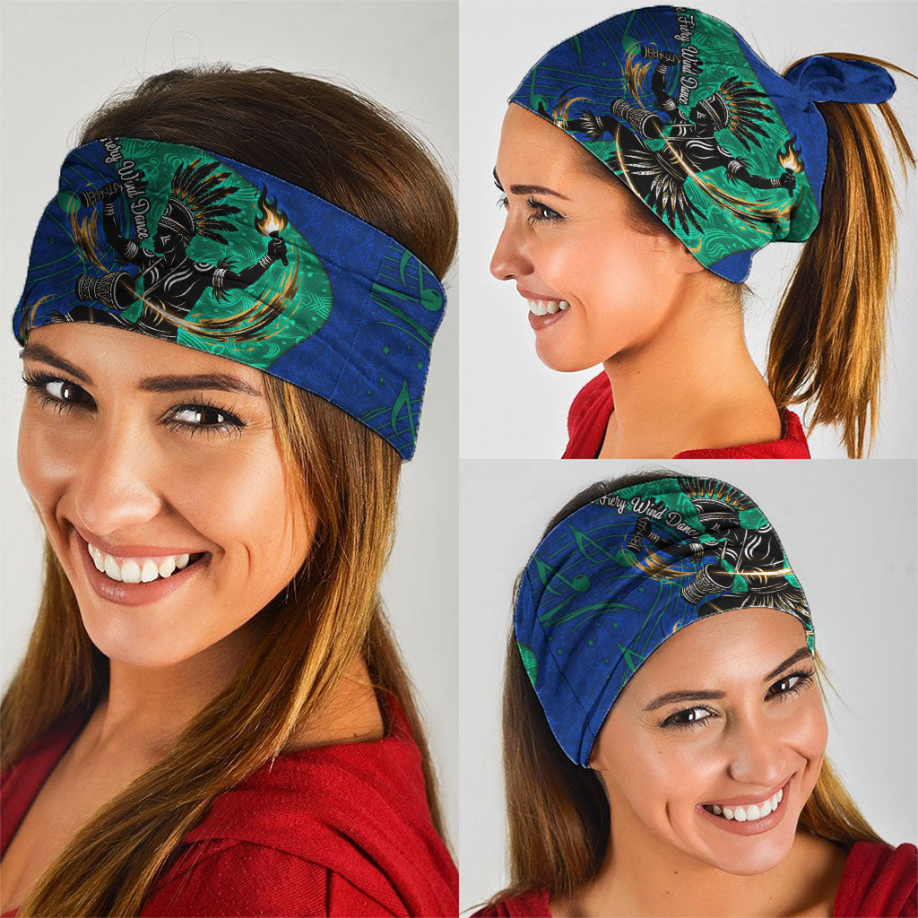 Torres Strait Islanders Fiery Wind Dance Drum Neck Gaiter Indigenous Australian Tribal Warrior Musical Culture Art