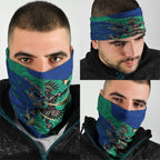 Torres Strait Islanders Fiery Wind Dance Drum Neck Gaiter Indigenous Australian Tribal Warrior Musical Culture Art