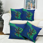 Torres Strait Islanders Fiery Wind Dance Drum Pillow Cover Indigenous Australian Tribal Warrior Musical Culture Art