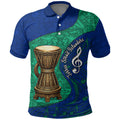 Torres Strait Islanders Fiery Wind Dance Drum Polo Shirt Indigenous Australian Tribal Warrior Musical Culture Art