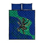 Torres Strait Islanders Fiery Wind Dance Drum Quilt Bed Set Indigenous Australian Tribal Warrior Musical Culture Art