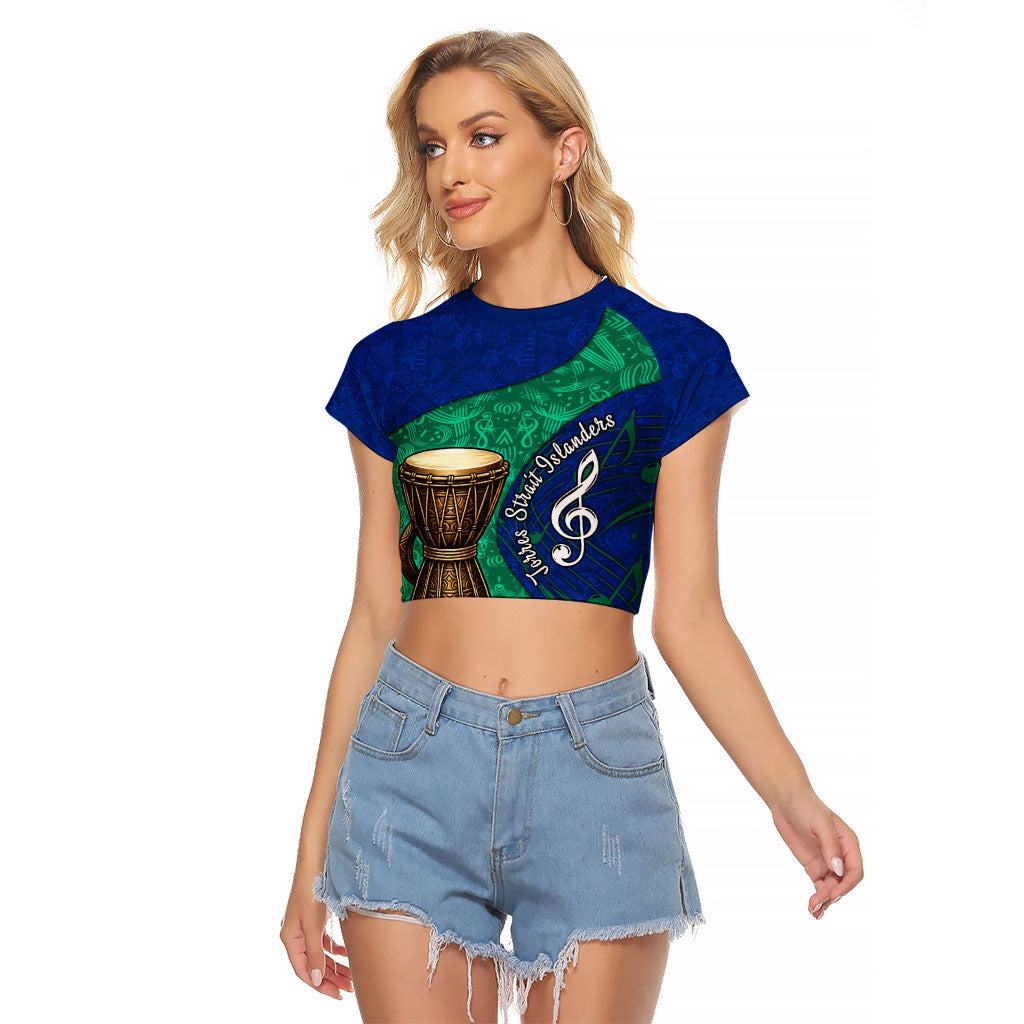 Torres Strait Islanders Fiery Wind Dance Drum Raglan Cropped T Shirt Indigenous Australian Tribal Warrior Musical Culture Art