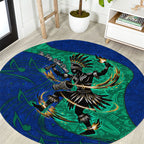 Torres Strait Islanders Fiery Wind Dance Drum Round Carpet Indigenous Australian Tribal Warrior Musical Culture Art
