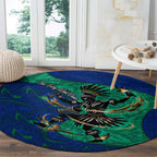 Torres Strait Islanders Fiery Wind Dance Drum Round Carpet Indigenous Australian Tribal Warrior Musical Culture Art