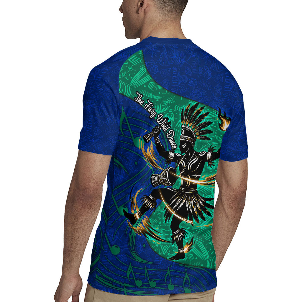 Torres Strait Islanders Fiery Wind Dance Drum Rugby Jersey Indigenous Australian Tribal Warrior Musical Culture Art