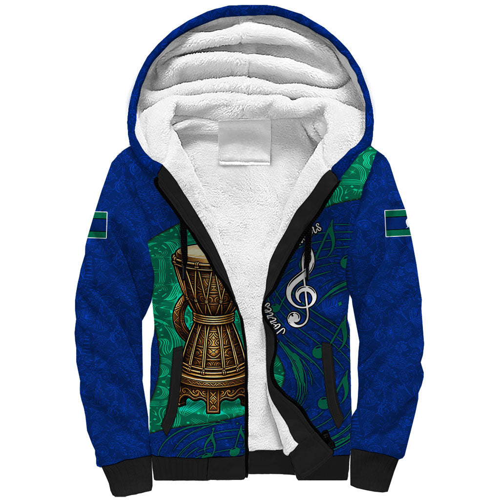 Torres Strait Islanders Fiery Wind Dance Drum Sherpa Hoodie Indigenous Australian Tribal Warrior Musical Culture Art