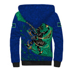 Torres Strait Islanders Fiery Wind Dance Drum Sherpa Hoodie Indigenous Australian Tribal Warrior Musical Culture Art