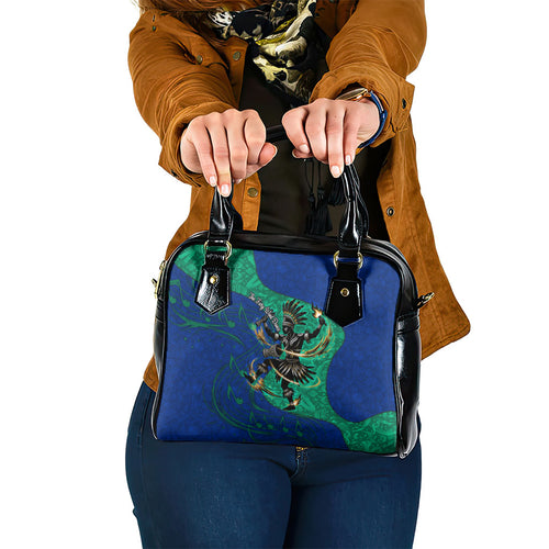 Torres Strait Islanders Fiery Wind Dance Drum Shoulder Handbag Indigenous Australian Tribal Warrior Musical Culture Art