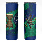 Torres Strait Islanders Fiery Wind Dance Drum Skinny Tumbler Indigenous Australian Tribal Warrior Musical Culture Art