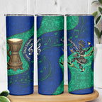 Torres Strait Islanders Fiery Wind Dance Drum Skinny Tumbler Indigenous Australian Tribal Warrior Musical Culture Art