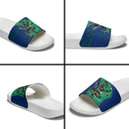 Torres Strait Islanders Fiery Wind Dance Drum Slide Sandals Indigenous Australian Tribal Warrior Musical Culture Art