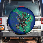 Torres Strait Islanders Fiery Wind Dance Drum Spare Tire Cover Indigenous Australian Tribal Warrior Musical Culture Art