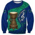 Torres Strait Islanders Fiery Wind Dance Drum Sweatshirt Indigenous Australian Tribal Warrior Musical Culture Art