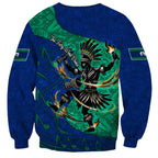 Torres Strait Islanders Fiery Wind Dance Drum Sweatshirt Indigenous Australian Tribal Warrior Musical Culture Art