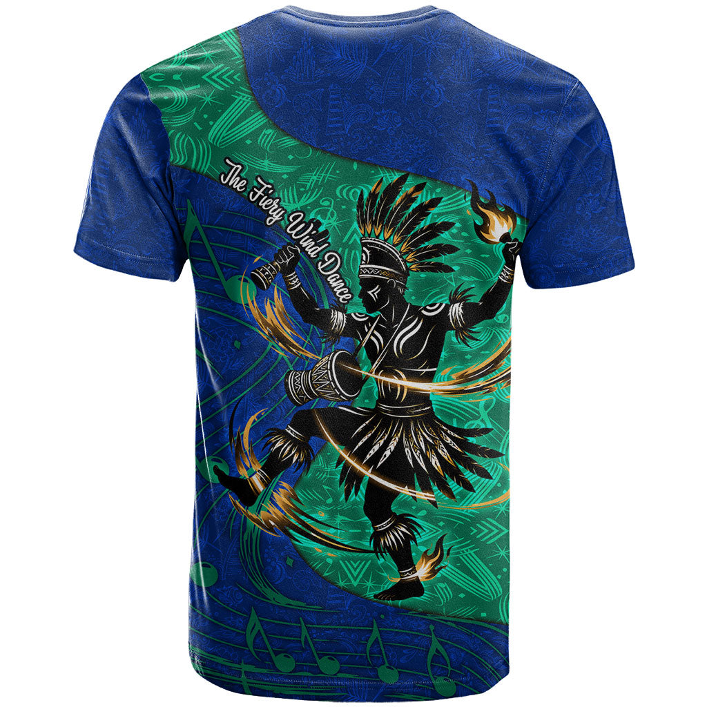 Torres Strait Islanders Fiery Wind Dance Drum T Shirt Indigenous Australian Tribal Warrior Musical Culture Art