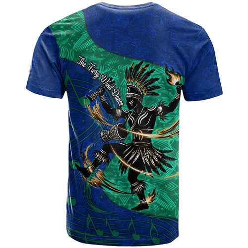 Torres Strait Islanders Fiery Wind Dance Drum T Shirt Indigenous Australian Tribal Warrior Musical Culture Art
