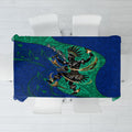 Torres Strait Islanders Fiery Wind Dance Drum Tablecloth Indigenous Australian Tribal Warrior Musical Culture Art