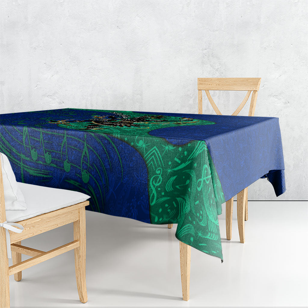 Torres Strait Islanders Fiery Wind Dance Drum Tablecloth Indigenous Australian Tribal Warrior Musical Culture Art