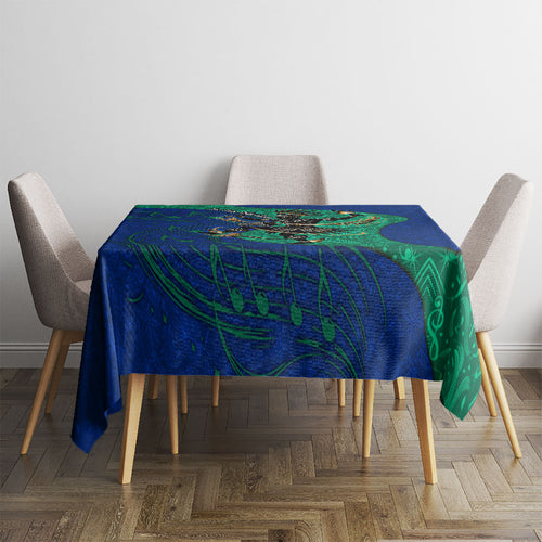 Torres Strait Islanders Fiery Wind Dance Drum Tablecloth Indigenous Australian Tribal Warrior Musical Culture Art