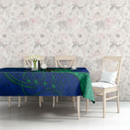 Torres Strait Islanders Fiery Wind Dance Drum Tablecloth Indigenous Australian Tribal Warrior Musical Culture Art