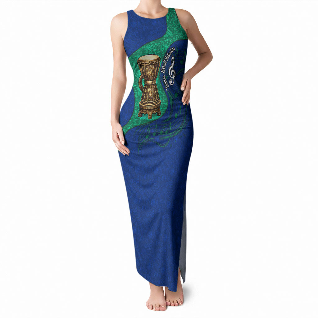 Torres Strait Islanders Fiery Wind Dance Drum Tank Maxi Dress Indigenous Australian Tribal Warrior Musical Culture Art