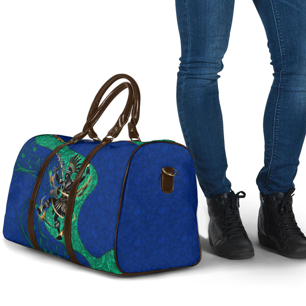 Torres Strait Islanders Fiery Wind Dance Drum Travel Bag Indigenous Australian Tribal Warrior Musical Culture Art