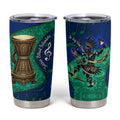 Torres Strait Islanders Fiery Wind Dance Drum Tumbler Cup Indigenous Australian Tribal Warrior Musical Culture Art